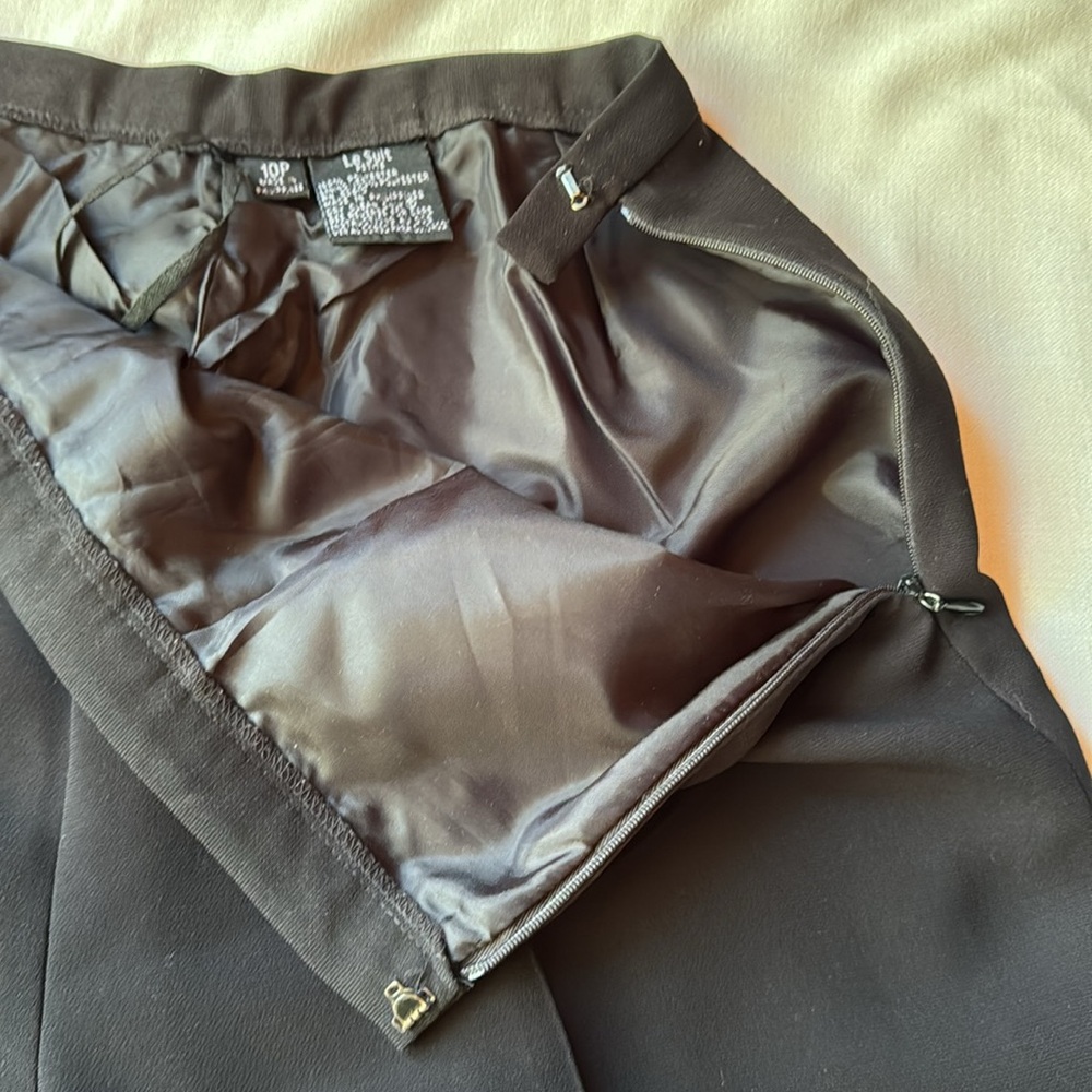Le Suit Dress Pants Fully Lined Black Slacks - 10 Petite - Picture 4 of 7